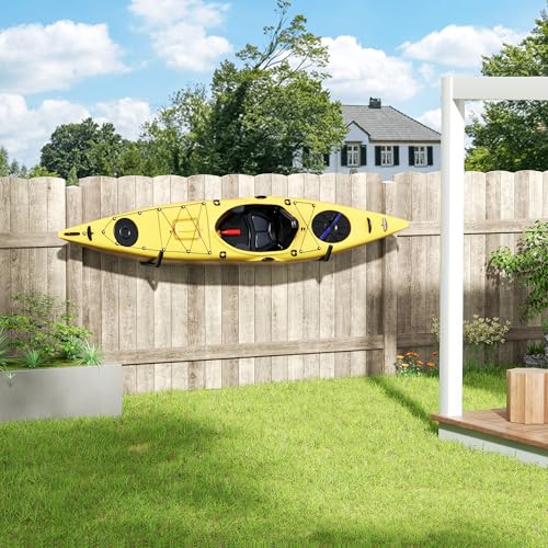 niffgaff Heavy Duty Garage Storage Hooks - 120 LB Capacity Wall Mounted Rack for Kayaks, Ladders, and Bikes - color: Black 4 pack