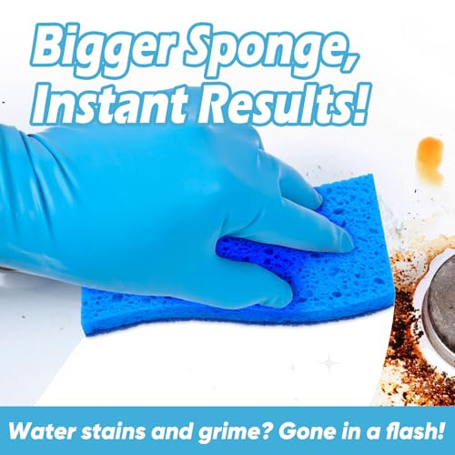 AIDEA XL Sponges Kitchen 12Count, Non-Scratch Scrub Sponges for Dishes - color: Blue-extra Large