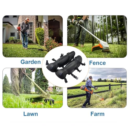Adjustable Trimmer Gaiters Mowing Shin Guards Gardening Knee Pads Chainsaw Shin Guards Weed Eating Leg Protectors (Short) - style: Short