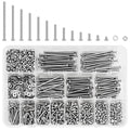 1560PCS M3 Bolts and Nuts Assortment, GTERNITY Metric M3x50/45/40/35/30/25/20/16/12/10/8/6/4 mm Cap Screws Assorted M3 Hex Socket Head Screws Nuts Washers Kit, 304 Stainless Steel - size: M3 1560 B