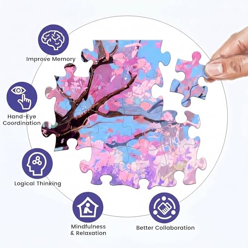 1000 Piece Puzzle for Adults, Afternoon Under Wisteria - color: Afternoon Under Wisteria