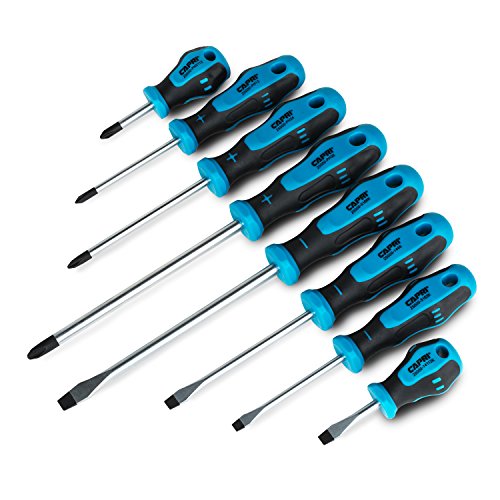 Capri Tools 25000-SS8KMT Kontour Screwdriver Set, 8-Piece with The Mechanics Tray