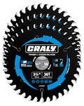 CRALY 3-3/8 Inch 36 Teeth Fine Finish Wood Cutting Circular Saw Blade, 15mm Arbor, Carbide Tipped, Thin Kerf, Black Ice™, for Plywood, MDF, OSB, Laminated, 3-Pack(C0336FF-3) - size: 3-3/8 inch, 0.591 inch arbor, 36T*3