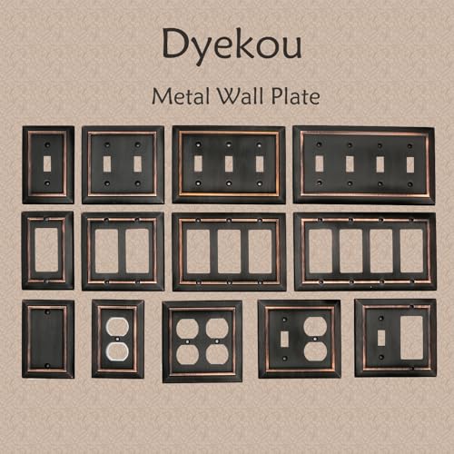 Metal Wall Plate for Electrical Outlets, Toggle/Duplex, 2 Pack - size: Toggle/Duplex