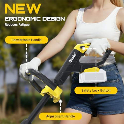 Cordless Garden Tiller Cultivator Compatible with Dewalt 20V MAX Battery, 360 RPM Electric Rototiller, 48 Steel Tines, 9.0" Tilling Width, 6.6" Depth, Rotary Tiller for Lawn/Gardening/Soil(Tool Only)