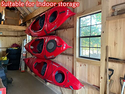 Garage Storage Kayak Hooks, 15.5 Inch Heavy Duty Storage Hanger, Wall Mounted Rack for Hanging Canoe Paddleboard, Surfboard, Snowboard, Ladders, Bikes, 15.5Inches x 10.8Inches - size: 15.5in-4 Pack