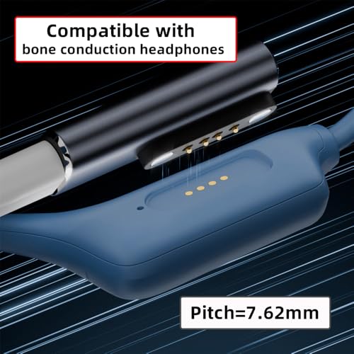 2 Pack USB C to Smart Watch Charger Magnetic Charging Adapter for Pitch 7.62mm 2Pin/4Pin Smart Watch/Bone Conduction Headphone - style: Pitch 7.62mm