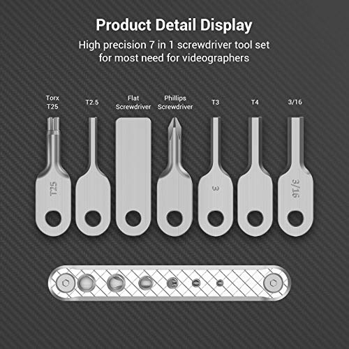 SMALLRIG Folding Tool Set with 7 Functional Tools for Camera - AAK2213D - color: Silver