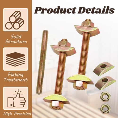6 Sets Countertop Connector Bolts M8x80mm - size: M8x80mm