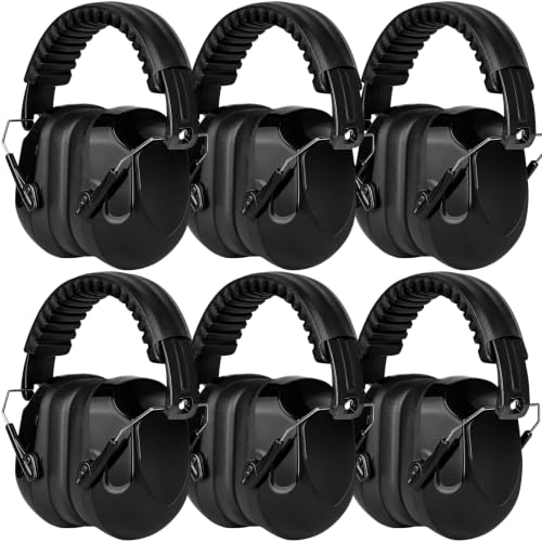 6 Pack Noise Reduction Ear Protection Ear Muffs, 34dB Noise Canceling Headphones For for Adults Kids - color: Black