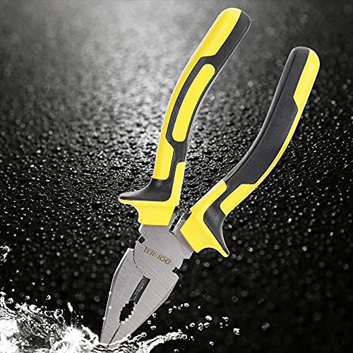 DOWELL Lineman's Pliers - 8 Inch Combination Pliers with Cutter | Nickel Chromium Steel Construction, Professional Handle, Upgraded version professional grips - size: 8" Lineman's Pliers