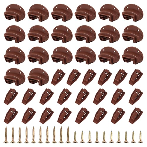 20 Set Drawer Guide Kit Enhanced Commercial Slide Style Drawers for Kenlin Rite-Trak II 168, Vaughan Bassett, Legacy, Replacement Dresser Drawer Slides Repair Kit with Roller - style: Drawer Slides 20 Pack