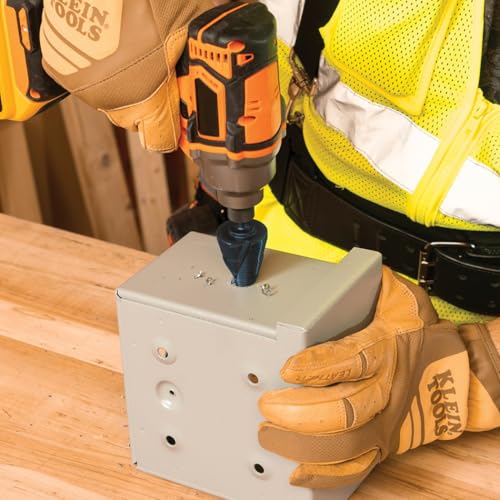 Klein Tools QRST15 Step Drill Bit, Quick Release Spiral Double-Fluted, 7/8 to 1-3/8-Inch, Hex Shank, Cut Steel, Wood, Plastic, Aluminum - size: 7/8 to 1-3/8-Inch, style: Quick Release