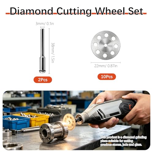 148Pcs Sanding Drums & Cutting Wheel Set for Dremel Rotary Tools Dremel Tool Accessories Kits for Wood Metal Plastic Cutting Rust Removal Polishing Smoothing Sharpening