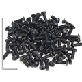 105 Pieces M4 x 12mm Button Head Socket Cap Screws, Thread Pitch 0.7mm, Sutemribor M4 Black Screws, 10.9 Grade Alloy Steel, Black Oxide Finish, Fully Threaded - size: M4 x 12mm, style: Button Head