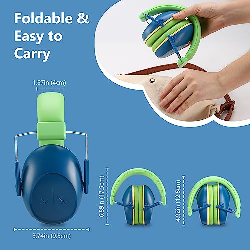 ProCase Kids Noise Cancelling Headphones Ear Hearing Protection, Navy - color: Navy
