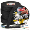 XFasten Black 3/4-Inch x 90-Feet (5-Pack) High-Heat Resistant Cloth Electrical Tape for Automotive Wire Loom - style: 3/4-Inch x 90-Feet (5-Pack)