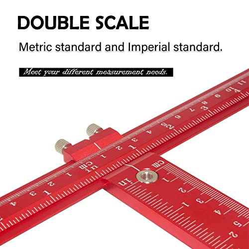 Joywayus Aluminum Alloy Cabinet Hardware Jig Drill Punch Locator Guide Adjustable Template Woodworking for Fast and Accurate Installation of Door and Sleeve Drawer Pull Front Knobs Pulls Handles Red - color: Red-aluminum