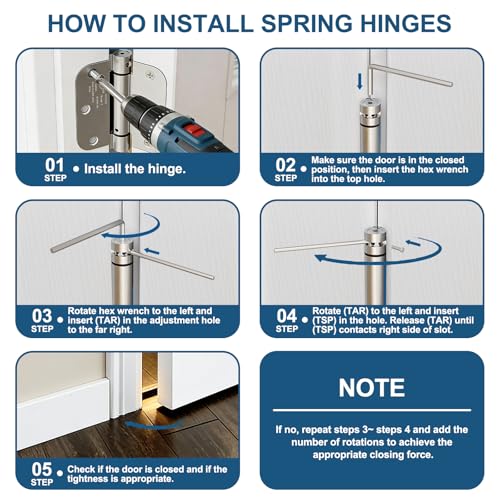 3 Pack 3.5 Inch Self Closing Door Hinges, Gloss Black - size: 3.5" (3 Pack)
