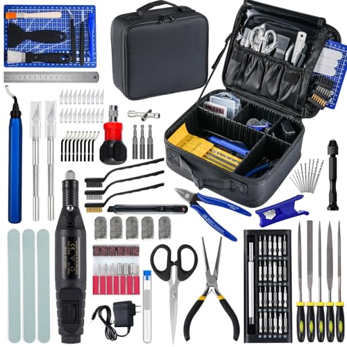 124Pcs 3D Printing Accessory Tools with Tool Bag for Remove/Trim and Finish 3D Print Includes Deburring Tool, Nozzle Cleaning, Removal Scrapers, Finishing Tools,etc. - style: Tools with Oxford bag