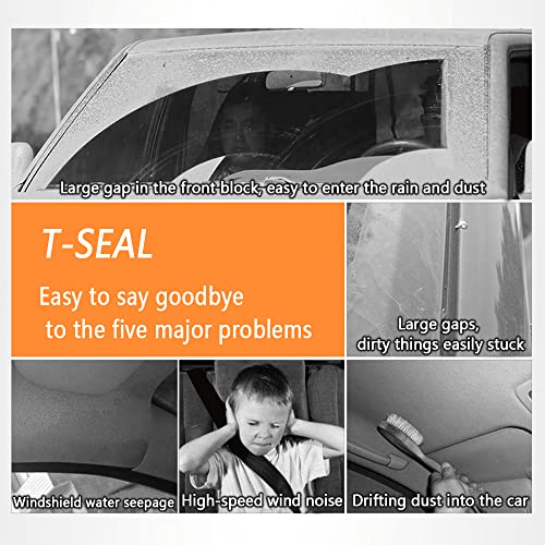 Cuttable T-Car Sunroof Cover Seal Rubber Trim,Dust Proof&Weather Stripping for Windshield,Tailgate Adhesive Rubber Seal Strip (14mm×23Ft) - color: 14mm×23Ft