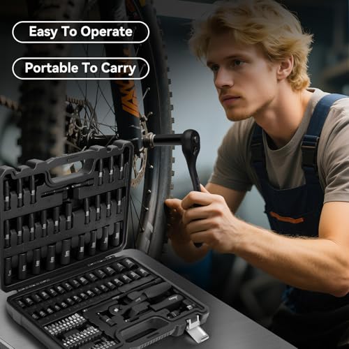 DISEN 94 PCS 1/4" Drive Impact Socket Set - size: 1/4" 94PCS