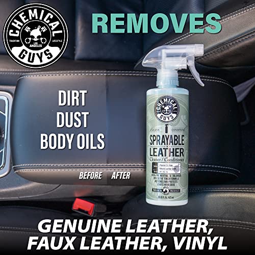 Chemical Guys, Sprayable Leather Cleaner & Conditioner in One Spray, 16 oz - size: 16 Fl Oz (Pack of 1), style: Cleaner