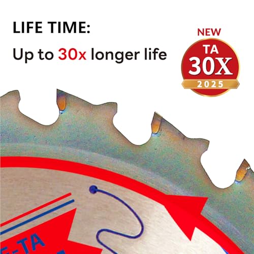 2-Pack 6-1/2" 24 Tooth 5/8" Arbor Woodworking Circular SawBlade,Framing/Demolition,Special Anti-Thermal Adhesion Coating on Cutting Head -TA,DEM 6-1/2" 24T-TA - size: 2PCS 6-1/2" 24T 5/8"