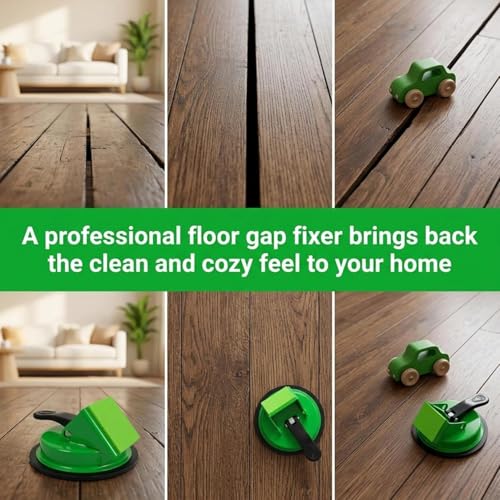 Heavy Duty Floor Gap Fixer Tool, 45°Striking Surface Professional Floor Gap Repair Tool, Made of Iron & Enhanced Suction Cup. with 5pcs Sticky Pads for Fixer Vinyl, Wood, Laminate Flooring Tools