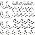 INCLY 36 Pack 1/4" Pegboard Drill Holder Tool Utility Hooks - size: 36 Pack