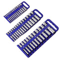 Reniteco Magnetic Socket Organizer Set, 3-Pack, 1/4" 3/8" 1/2" Socket Tray - color: Blue