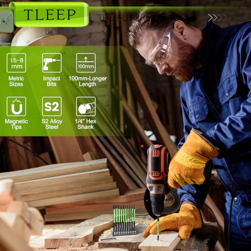 10Pcs Allen Wrench Drill Bit Set 1/4" Hexagon Shank 4" Long Impact Wrench Hex Key Set, SAE 5/64" to 5/16" Magnetic Tips Allen Wrenches Sets S2 Steel Hex Bit Set, Latest Version Black Key - size: A.5/64" to 5/16"