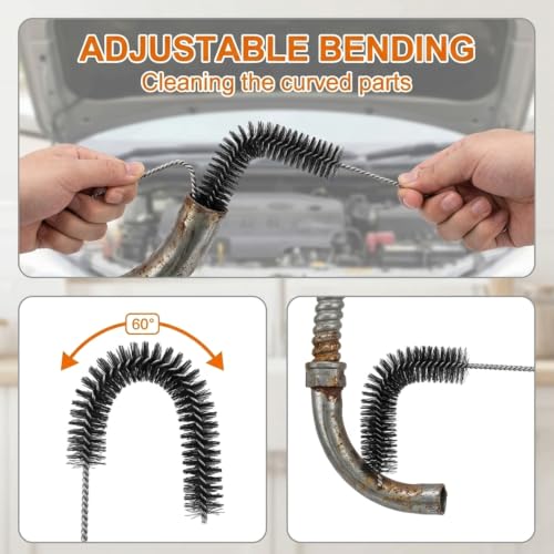16Pcs Brass Stainless Steel Wire Brushes Tube Cleaning Bottle Brush Set