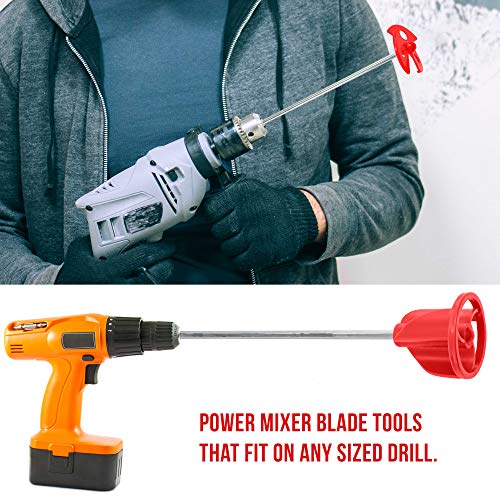 TCP Global Paint Mixer Attachment, Set of 2, 14" Drill Paddle Mixer
