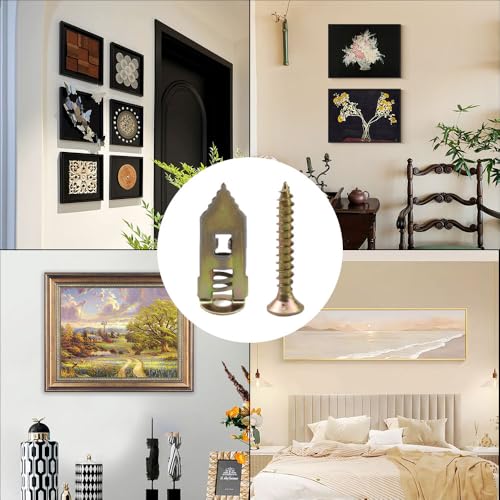 200 Pcs Self Drilling Drywall Anchors and Screws Kit，No Drill Or Holes in Wall, Wall Anchor for Hanging TV Shelf Straps Cabinet (100pcs0.47 x 1.18Inch,100pcs0.47 x 1.57 Inch)