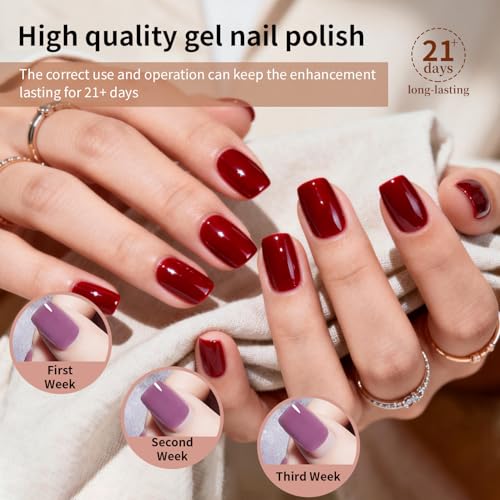 JODSONE 60 PCS Gel Nail Polish Starter Kit with U V Light 55 Colors Gel Polish Base Top Coat for Women and Girls - color: B32