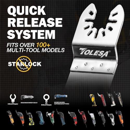 TOLESA Diamond Oscillating Saw Blades Mixed Set for Grout Removal, 5-Pack - size: 5 PCS