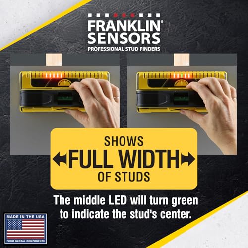 Franklin Sensors ProSensor M210 13-Sensor Stud Finder, Live Wire Detection - color: yellow