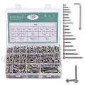 (780 PCS) #4#6#8#10 Pan Head Sheet Metal Screws Assortments 304 Stainless Steel 18-8 Self Tapping Screws Hardware Kit