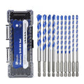 10 Pack 3/16 to 1/2 inch Concrete Drill Bit Set,Masonry Drill Bit Set - style: 3/16" - 1/2"（10 Pcs）