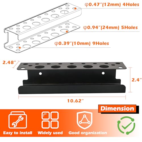 ULIBERMAGNET Magnetic Screwdriver Holder Rack,Heavy Duty Magnetic Pliers Holder,Tools Organizer Rack for Screwdriver, Plier, Shears,Magnetic Mount Tools Rack for Garage,Tool Cart,Pegboards,Workbench - style: Black Magnetic Screwdriver Rack