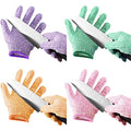 Geyoga 4 Pairs Kids Cut Resistant Gloves Level 5 Safe Gloves Protection - size: Small (Pack of 4)