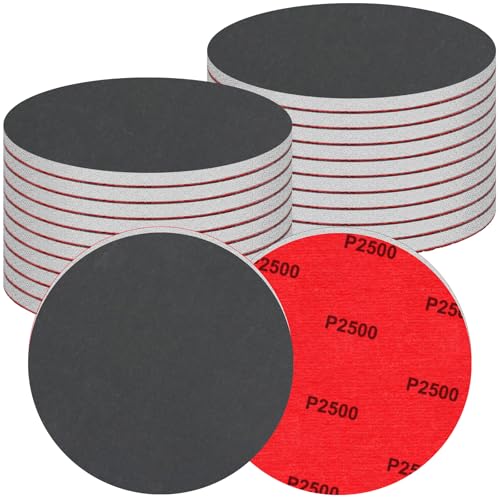 20 Pcs 5 Inch Sanding Sponge Disc Set, 2500 Grit Hook and Loop Foam Sanding Pads, Washable Reusable Sandpaper Assortment for Random Orbital Sander, Wood, Metal, Auto, Wet Dry Finishing - color: 2500 Grit, size: 5 Inch