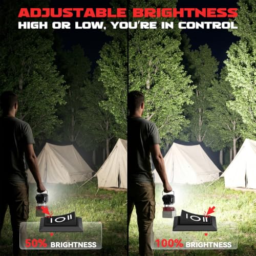 LED Work Light Compatible with Milwaukee 18V Battery, 60W 8000LM Tool Only - color: Red