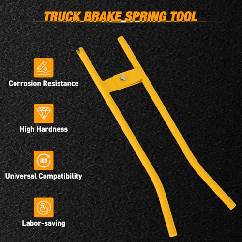 GOOACC Truck Brake Spring Tool LT890 Anchor Pin Spings Installer for Semi - color: Truck Brake Spring Tool Yellow