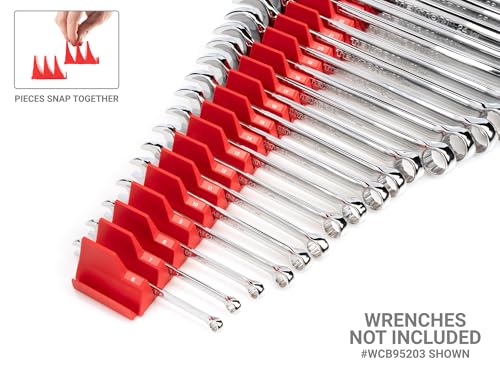 TEKTON 40-Tool Modular Wrench Organizer Set | OTM92240 | Red - color: Red