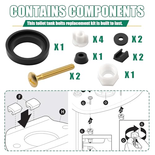 99-660 Tank to Bowl Bolt & Gasket Kit for Gerber Toilets