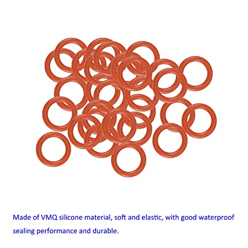 M METERXITY 30 Pack Silicone O-Rings - Garden Water Hose Rubber Sealing Gasket Ring, Soft & Elastic, Apply to Outdoor (4mmx6mmx1mm, Red) - size: 4mmx6mmx1mm