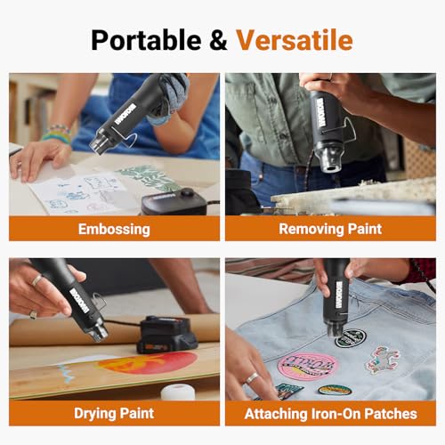 Crafting Tool Combo Kit - Portable Rotary Tool, Heat Gun for Sanding, Carving, Drilling, Engraving, 20V Power Share Battery and 42-Piece Accessories Included - size: 2 PCS Heat Gun Combo