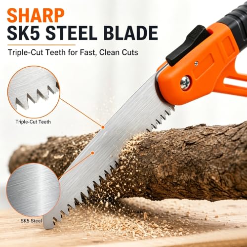 Camping Saw with Upgraded Hand Guard and SK5 Blade
